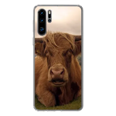 Produktbild von MuchoWow® Handyhülle Schutzhülle Hülle für Huawei P30 Pro Schottischer Highlander - Tiere - Berg Silikon Softcase Handy Hülle - Schutzdeckel