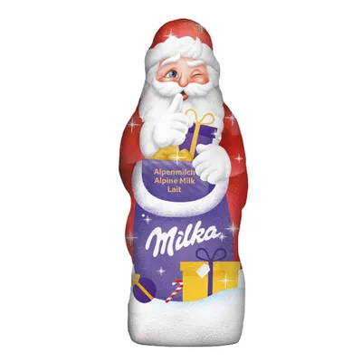 Zdjęcie produktu dla Milka Father Christmas pusta figurka z gładkiej czekolady z alpejskiego mleka 175g