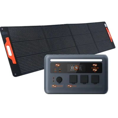 Produktbild von OSCAL PowerMax 1800SE tragbar Solarspeicher 1024Wh + OSCAL PM200 Plus Faltbares Solarpanel 200W Mobile Solaranlage für Powerstation Solarspeicher
