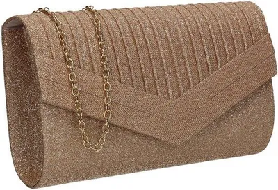 Produktbild von Damenclutch, rosa, Leder, Elegant