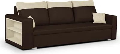 Produktbild von 3-Sitzer-Sofa mit Schlaffunktion PABLO1 - Dunkelbraun/Creme