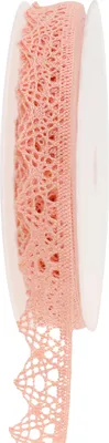 Produktbild von Dekoband Spitze 22mm 20m Lachs Vintage DIY Hochzeit Tischdeko