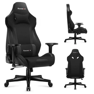 Obrázok produktu pre Huzaro Force 7.6 | herná stolička kancelárska stolička kancelárska stolička | nosnosť do 150 kg | opierka hlavy bedrový vankúš 90-160° uhol sklonu | látka | čierna