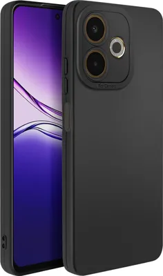 Zdjęcie produktu dla Avizar, silikonowe etui Oppo A5 Pro ze wzmocnieniem aparatu, czarne