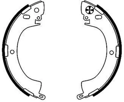 Produktbild von TEXTAR Bremsbackensatz Trommelbremse Hinten für MITSUBISHI L 200 / Triton Pickup (KAT, KBT) 254mm 91035200