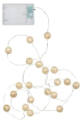 Produktbild von Best Season LED-Lichterkette "Marble Balls" 15 tlg Kabel: transp., LED w/w, Timer, 1,4 m, Batterie, 726-32