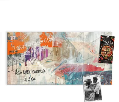 Produktbild von Magnettafel 100x50cm Pinnwand Whiteboard beschreibbar - Abstrakte Kunst