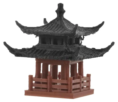 Imagen del producto de Miniatura de pabellón chino: pequeño adorno para jardín, acuario y bonsái