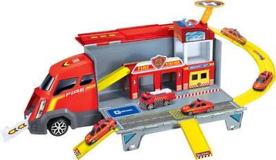 Image de WIKY Camion station de pompiers pliable avec effets 46cm