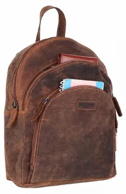 Produktbild von Leder Rucksack Laptop-Tasche Retro Segeltuch Vintage Daypack Reisetasche Lozano