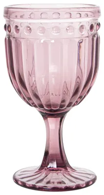 6 Gläser 300 ml, Rosa, Ø 9 x 17 cm, Kristallglas