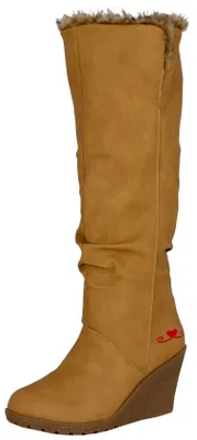 Produktbild von LOVENESS, Damen Fellstiefel Damenfellstiefel Stiefeletten gefuetterte Stiefel Boots, Farbe Camel, EU 41