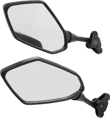 Zdjęcie produktu dla Para motocyklowych lusterek wstecznych, czarna widoczność, zamiennik do Honda CBR F4 Racing