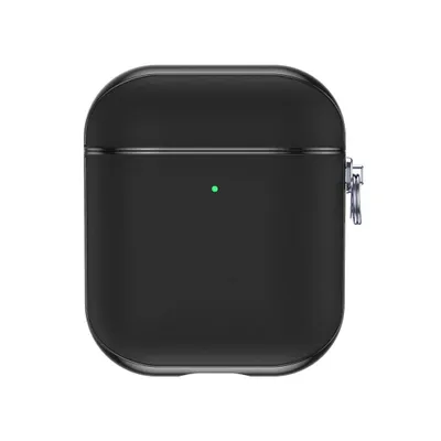 Produktbild von Valenta Snap Apple AirPods 1 Hülle Echtes Leder - Schwarz