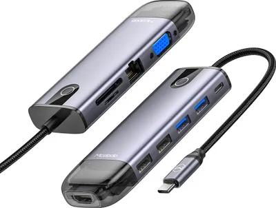 Zdjęcie produktu dla Hub Do Laptopa Mcdodo 10W1 Usb-C Rj-45 Vga Hdmi 4K Do Macbook M1