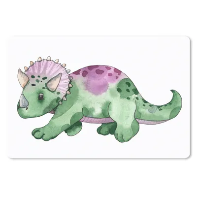 Produktbild von MuchoWow® Mauspad Mousepad Dinosaurier - Kinderzimmer - Grün - Jungen - Mädchen - Kinder 27x18 cm - Mousepads - Maus Mat - Pad - Mausunterlage - Büroartikel - Desk Matten