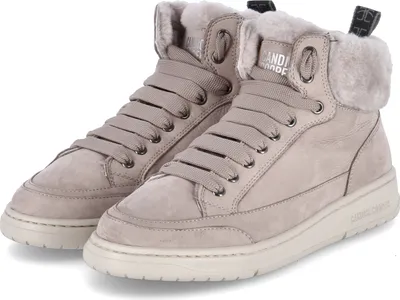 Produktbild von Damen Stiefeletten VELA MID aus Rauleder Beige Größe 42, Winterboots mit Fellfutter und rutschhemmender Sohle