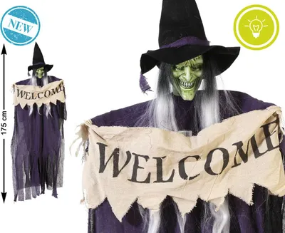 Obrázek produktu pro Halloweenská dekorace Vítaná čarodějnice 175 cm