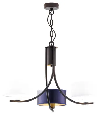 Obrázek produktu pro Závěsné svítidlo ARTHUR v černé, bílé a tmavě modré barvě, 3xE27x40W, kov, rozměry: 71x65x65 cm, IP20, Jupiter