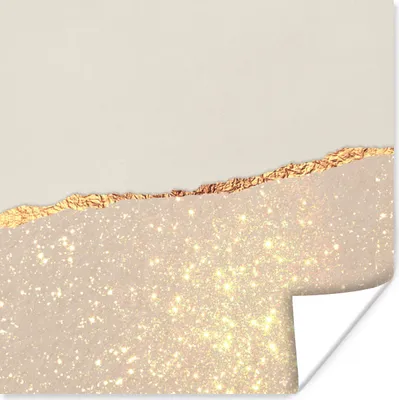 Produktbild von MuchoWow® Poster Gold - Rosa - Glitzer - Schick - Design 75x75 cm - Wand Dekoration