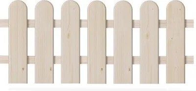 Produktbild von Woodino - Staketenzaun 100 x 40 cm Zaunlatte Gartenzaun aus Fichte, Holzzaun, Lattenzaun, Fichtenholz