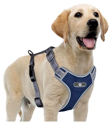 Produktbild von Reflektierendes Hundegeschirr ohne Würgen, verstellbare Hundeweste, No-Pull Geschirr für kleine, mittelgroße und große Hunde