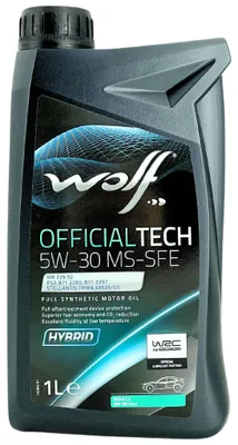 Produktbild von Wolf OfficialTech 5W-30 MS-SFE 1 Liter (1053227)