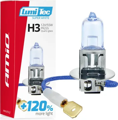 Obrázok produktu pre AMiO Halogénová žiarovka H3 12V 55W LumiTec SuperWhite +120%