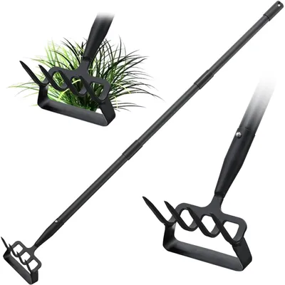 Immagine prodotto di Zappa giardino 2-in-1 con manico lungo di 224 cm