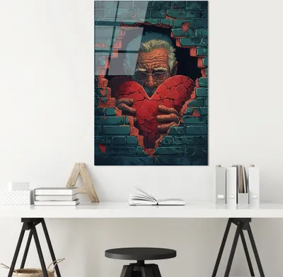 Image de Wallity, UV-1173 - 70 x 100, tableau acrylique, multicolore, 100 % verre trempé, 70 x 100 cm