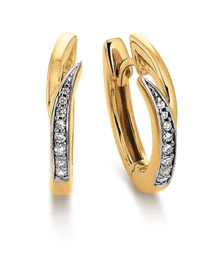 Produktbild von Viventy 780514 Ohrringe Creolen Damen Zirkonia Silber Gelbgold Vergoldet