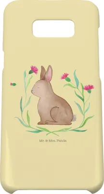 Produktbild von Mr. & Mrs. Panda Samsung Galaxy S8 plus Handyhülle  Hase Sitzen - Gelb Pastell - Geschenk, Liebe, Hülle, Ostergrüße, Handy Case, Kaninchen, Frohe Ostern, Cover