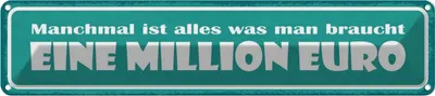 Produktbild von vianmo Blechschild 10x46 cm manchmal alles was man braucht Dekoration Spruch Zitat