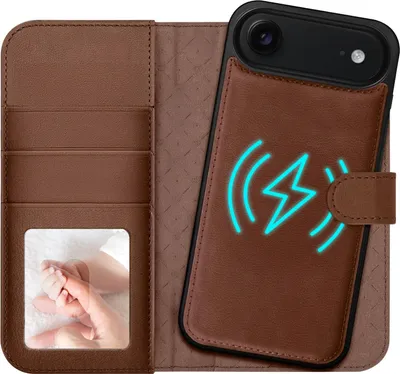 Obrázok produktu pre magnetické peňaženkové puzdro 2v1 na mobilný telefón pre iPhone Air s ochranou RFID, odnímateľný magnetický kryt, kompatibilné s MagSafe, nárazuvzdorné puzdro s okienkom na fotografiu