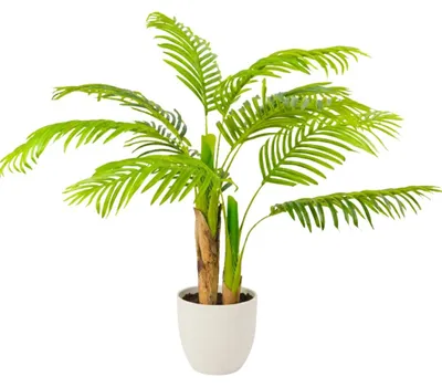 Künstliche Kwai-Palme 120 cm, Kunstpflanze, tropische Deko