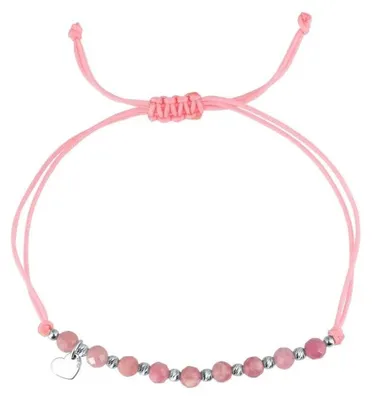 Produktbild von Rosafarbenes Textilarmband mit Turmalin 13059.3