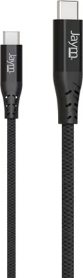 Image de Jaym, Câble USB-C vers USB-C 3A PD 60W renforcé 1,5m, noir