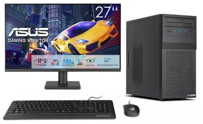 Produktbild von Ankermann Office komplett PC Büro, Intel Core i5-10400, 16GB DDR4 , 480GB SSD, Windows 11, WLAN, 27 Zoll Monitor, Maus & Tastatur, MS Office 2024