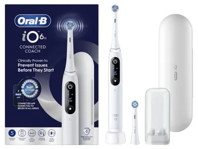 Immagine prodotto di Spazzolino elettrico Oral B Dental Care iO 6N Bianco Custodia da viaggio Uso quotidiano