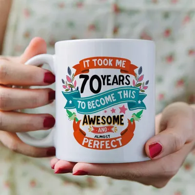 Kaffeebecher mit Buchstabenprint, 350 ml, mikrowellengeeignet