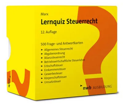 Produktbild von Lernquiz Steuerrecht