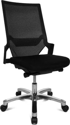 Produktbild von Topstar Bürostuhl Autosynchron®-1 Alu, AU1090 T20 Stoff schwarz, Gestell alu