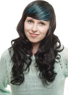 Produktbild von WIG ME UP Perücke dunkelbraun lila Highlights/Strähnen Locken SA030-4BTF2512