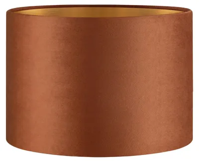 Produktbild von Home Sweet Home Lampenschirm aus Samt - Braun + Gold - ø30 x 20 cm