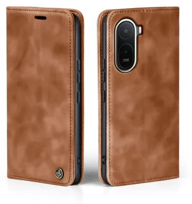 Produktbild von Handy Hülle für Xiaomi Redmi A7 Pro Klapphülle Bookcase Flip Cover Handy Tasche Etui Farbe: Hellbraun
