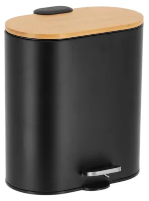 Produktbild von TENDANCE | Abfalleimer - Abfallkorb - 5 L - Schwarz - Mülleimer - mit Deckel und Fußpedal