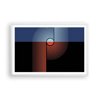 Produktbild von Gerahmtes Poster - Weißer Rahmen - Abstraktion Moderne Minimalismus - 91,5x61 cm - Wand Bild - Wanddeko - Wandbilder - Kunstposter - Wandposter - Bilderrahmen - Bilder - Kunstdruck - P2WAA91x61-4520