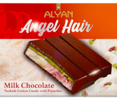 Obrázok produktu pre Alyan Angel Hair mliečna čokoládová náplň 80g
