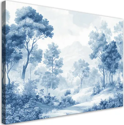Produktbild von Feeby - Leinwand Bilder - Weg durch den Wald - 45x30 cm - Deko Wohnzimmer - Wandbilder Schlafzimmer - Deko Aesthetic - Wand Deko - Leinwand Groß - Deko Zimmer - Leinwandbilder XXL