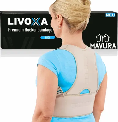 Produktbild von Podpórka pod plecy LIVOXA Ergonomiczna podpórka pod plecy Prosta podpórka pod plecy Stabilizator pleców: XL Rozmiar: XL